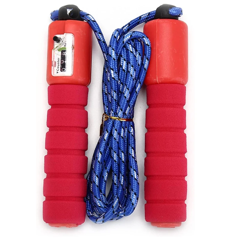 Aosidan Adjustable length Jump Rope with Counter, Thick Anti-Slip Handle for Both Children & Adult 1Pcs – Random Color  (ASD-2005)